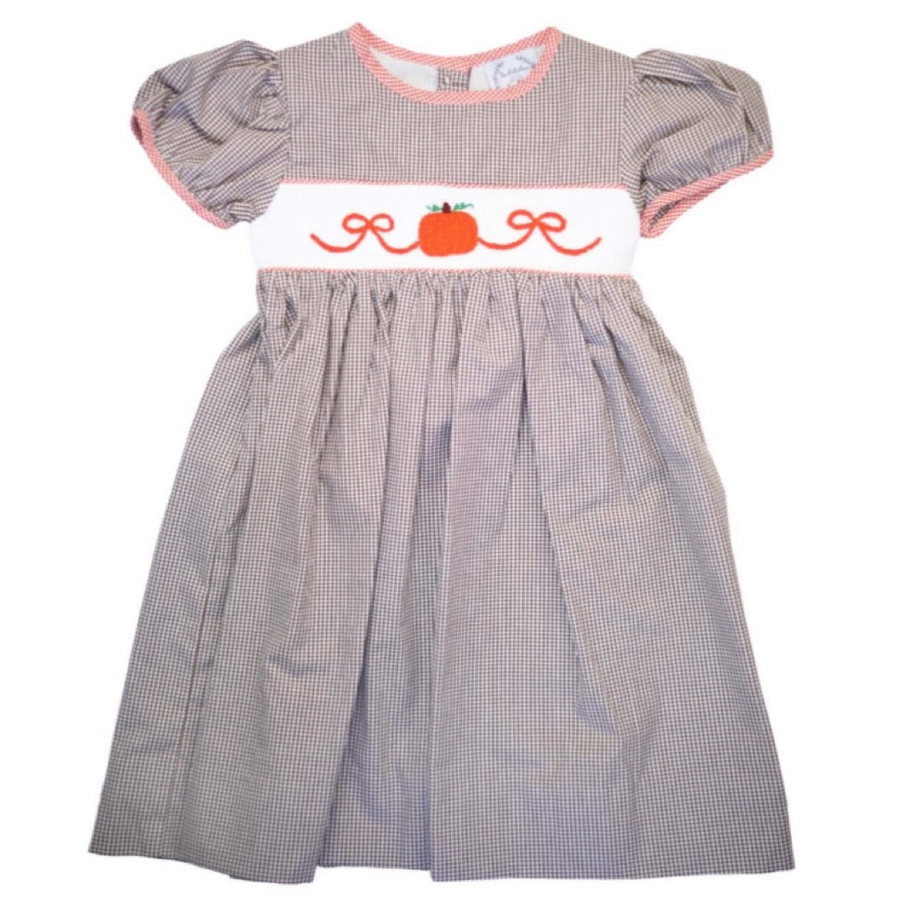 The Bella Bean Smocked Pumpkin Dress