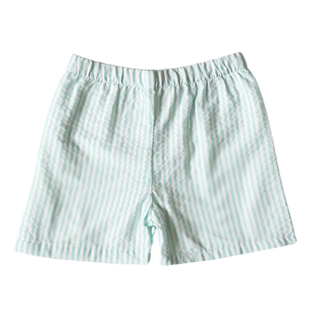 Seersucker shorts shop with bow