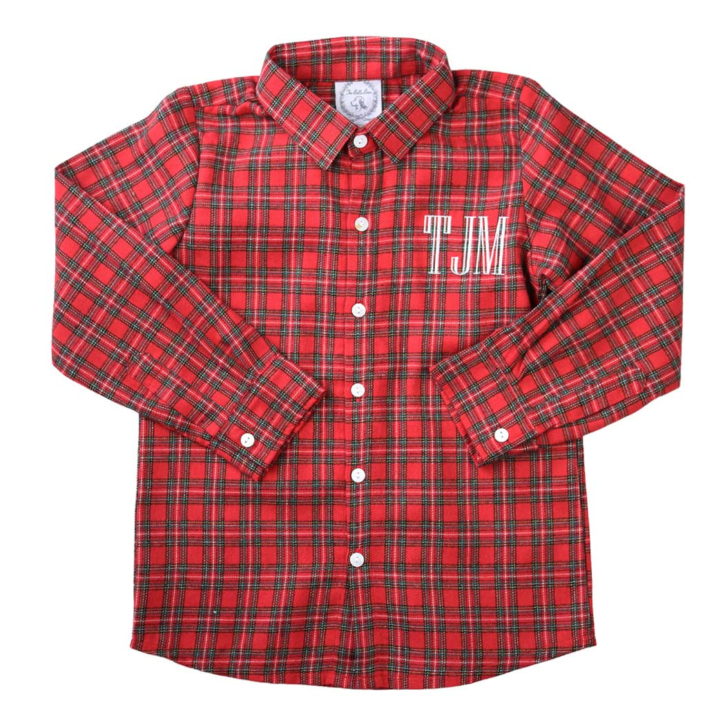 Red and black hot sale plaid christmas shirt