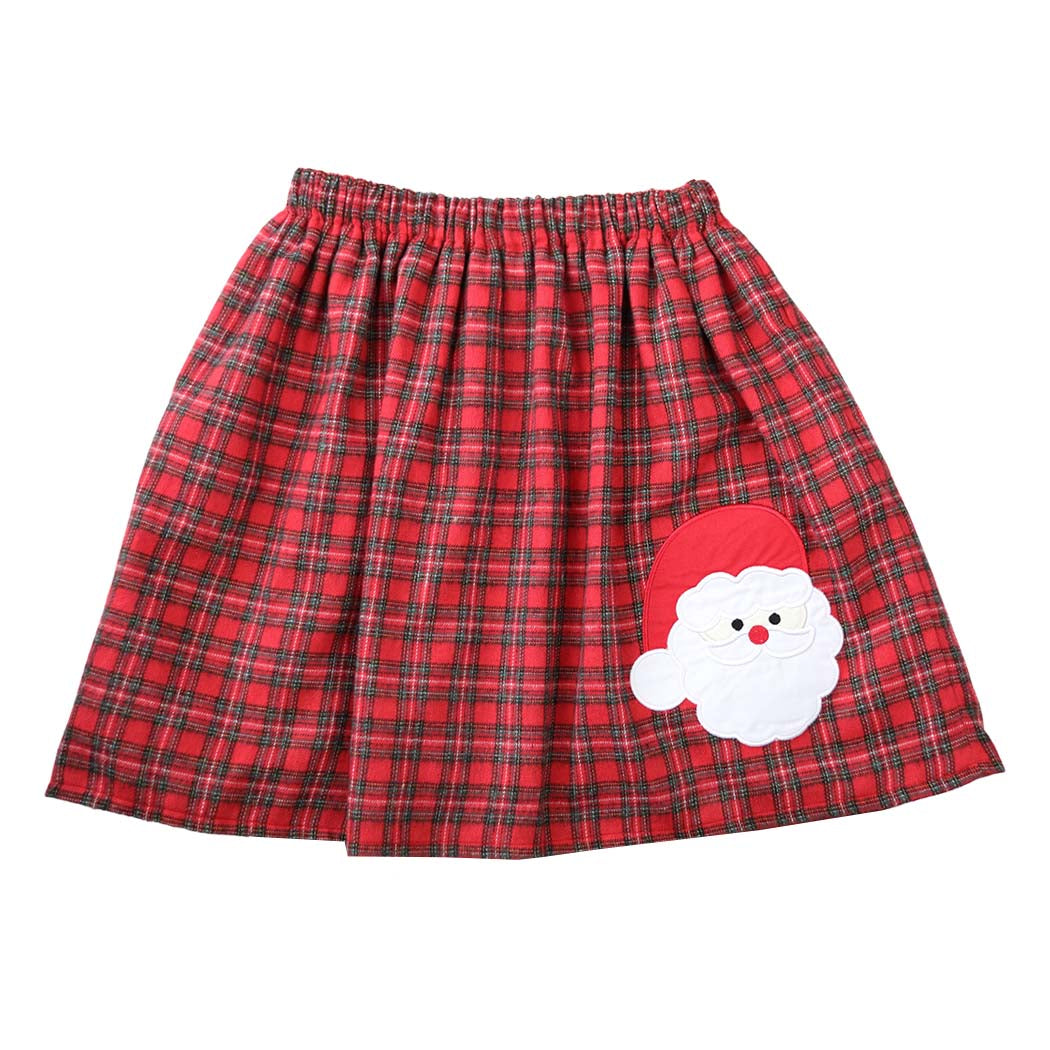 Black and red top plaid toddler skirt