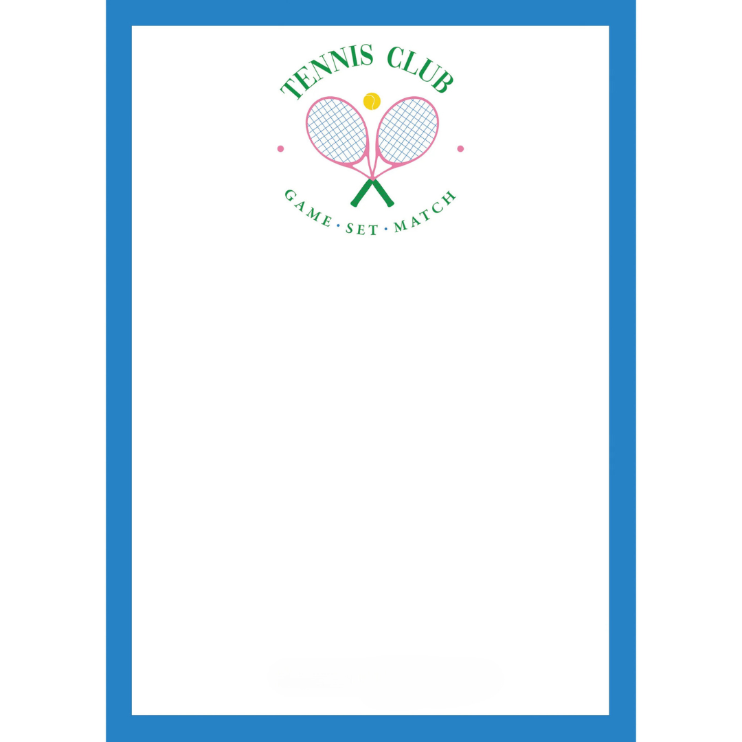 Tennis Club Logo Personalized Notepad