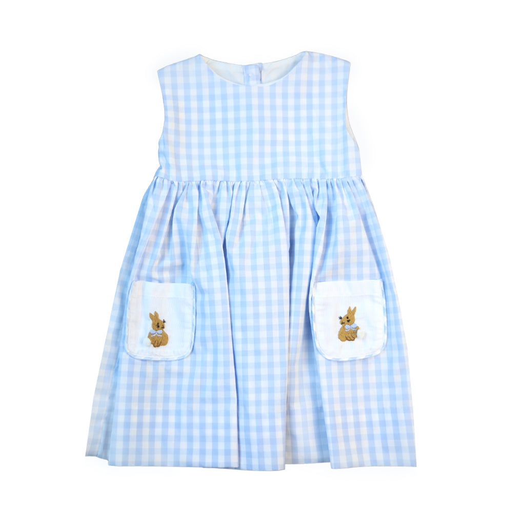 Gingham Easter Bunny Sleeveless Dress