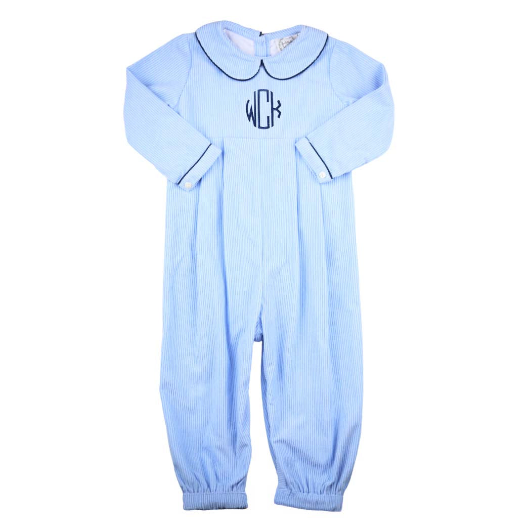 Baby Blue Corduroy Romper