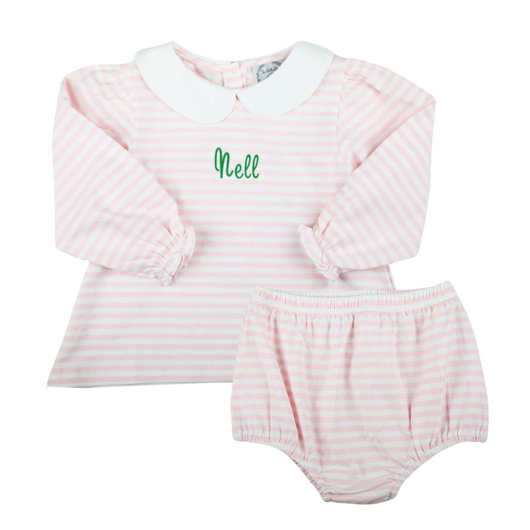 Pink Stripe Knit Swing Set