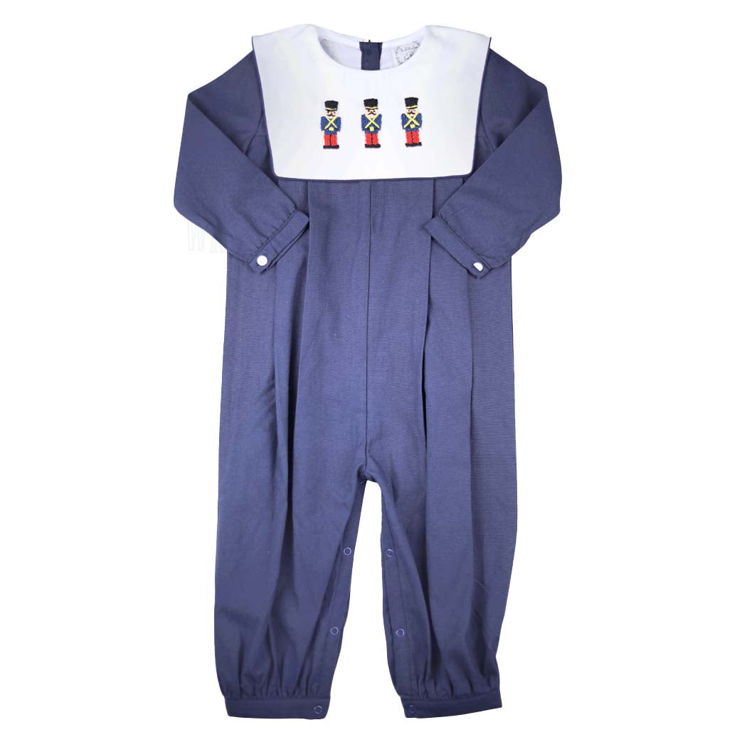 Navy Oxford Toy Soldier Romper