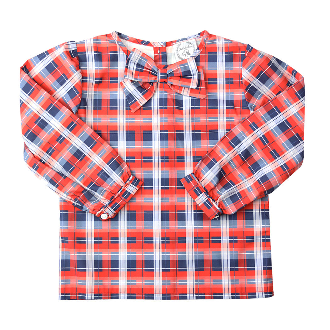 Primary Plaid Bow Top