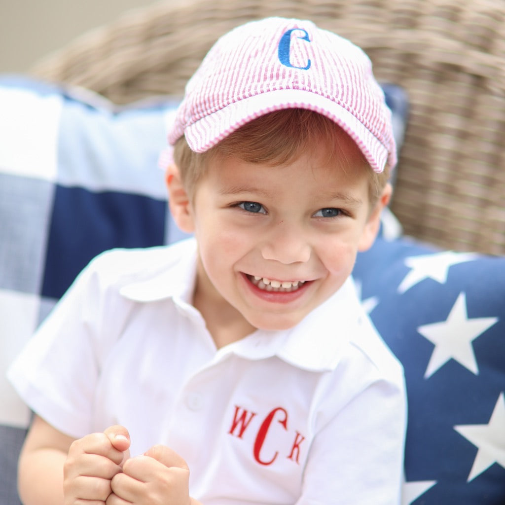 Monogrammed toddler baseball store hat